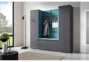 Predsieňová stena AMI 31 Bez zrkadla Grafit Azúrová