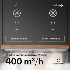 Klarstein ZenFusion digestor, prietok vzduchu 400 m³/h, EEK A, odsávanie/recirkulácia, 3 úrovne, tichý