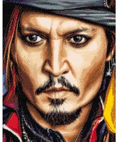 Gario Diamantové maľovanie Johny Depp 3 Rozmery: 40 x 50 cm, Rámovanie: Iba zrolované plátno, Diamanty: Okrúhle