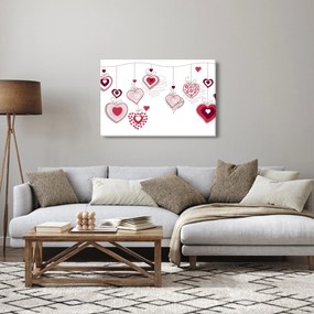 Obraz maľovaných srdiečok (90x60 cm)