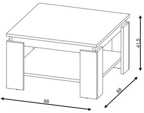 Konferenčný stolík OLAF, betónová šedá/antracit