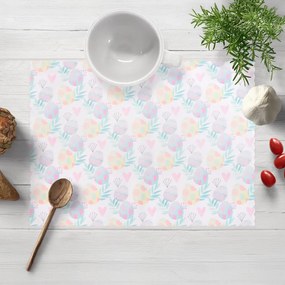 Biante Veľkonočné teflónové prestieranie na stôl TF-073 Pastelové kraslice na bielom 30x40 cm