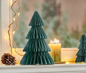 Skladací papierový stromček, stredne veľký, tmavozelený