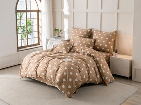 Obliečky z mikrovlákna CARAMHEART hnedé Rozmer obliečky: 2 ks 70 x 90 cm | 200 x 220 cm