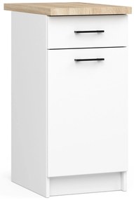 Kuchyňská linka Olivie 2,4 m H720 prosklená bílá/dub sonoma