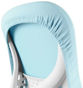 Detská rastúca stolička Neoseat JUNI 007 — látka, prateľný poťah, modrá