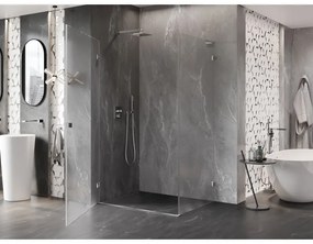 Mexen Lunar-B L, sklápací sprchový kút ľavý 90 x 80 cm, 8mm číre sklo, chrómový profil, 832L-090-080-01-00-L