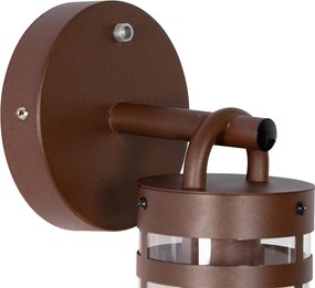 Vonkajšia nástenná lampa hrdzavohnedá IP44 so senzorom súmraku - Ruben