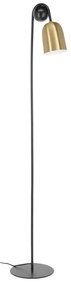Čierna/v zlatej farbe stojacia lampa s kovovým tienidlom (výška 180 cm) Natsumi – Kave Home