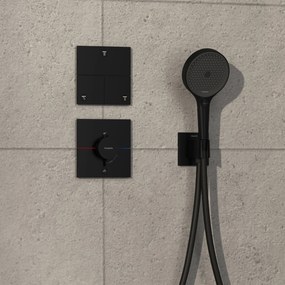 Hansgrohe ShowerSelect Comfort E, termostat pod omietku pre 1 spotrebič a ďalší výtok, čierna matná, HAN-15575670