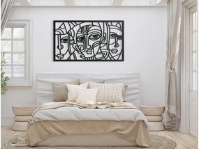 drevko Kubistický obraz z dreva Pohľady Rozmer obrazu: 26 x 44,5 cm, Farba dekorácie: Čierna
