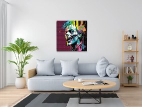 Gario Diamantové maľovanie Šialený klaun Rozmery: 50 x 50 cm, Rámovanie: Iba zrolované plátno, Diamanty: Okrúhle