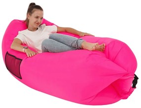 Kondela Nafukovací sedací vak/lazy bag, ružová, LEBAG