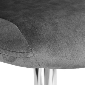 JAKS Barová stolička cydro chróm velvet grafit
