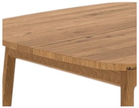 Rozkladací jedálenský stôl z dubového dreva v prírodnej farbe 100x120 cm Twig – The Beds