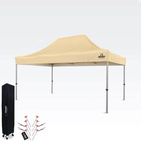 BRIMO Záhradný Párty Stan 3x4,5 m: Váš Kútik pre Relax a Oslavy - bez stien - Béžová 36