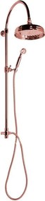 Ružová mosadzná sprchová súprava s hlavovou sprchou a ručnou sprchou 142 cm Antea – Sapho