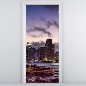 Fototapeta na dvere - Mrakodrapy veľkomesta (95x205cm)