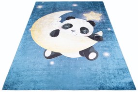 Detský koberec s motívom pandy na mesiaci