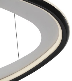 Dizajnové závesné svietidlo čierne s 3-stupňovým stmievaním - Organico