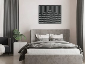 drevko Minimalistický drevený obraz Štíty hôr Rozmer obrazu: 32,5 x 40 cm, Farba dekorácie: Čierna
