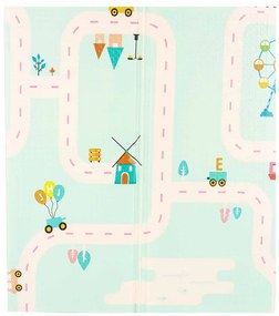 KIK Detská penová podložka Panda Street, obojstranná, 180 x 200 cm