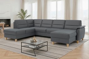 XXXLutz SEDACIA SÚPRAVA, textil, koža, čierna Sit & More - Sedačky - 00014403326P