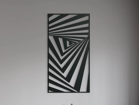 drevko Drevený obraz na stenu Tunel Rozmer obrazu: 44,5 x 23,5 cm, Farba dekorácie: Čierna