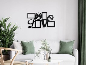 drevko Drevený fotorámik Love na stenu Farba dekorácie: Čierna