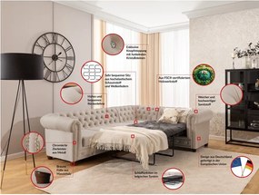 Béžová zamatová rozkladacia rohová pohovka (pravý roh/do L) York Blik – Ropez