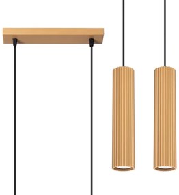 Sollux SL.1555 - Luster na lanku KARBON 2xGU10/10W/230V zlatá