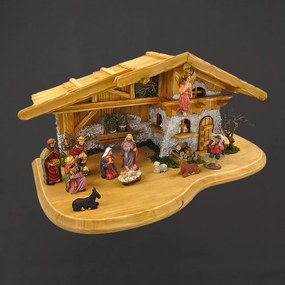 AMADEA Drevený betlehem BEZ FIGURÍK 54 cm