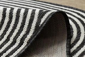 Koberec ORGANIC 1835 geometrický, čierny / sivý