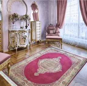 Koberec Exkluzívny Qum Silk 01 červený
