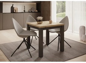 Rozkladací jedálenský stôl ZARO dub artisan/čierna