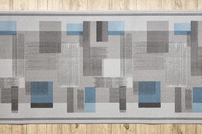 Protišmykový behúň LISTRA geometrický, sivý