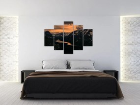 Obraz jazera medzi horami (150x105 cm)