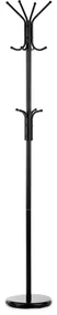 Autronic - Vešiak stojanový, výška 182 cm, kovová konštrukcia, čierny matný lak, nosnosť 10 kg - 80001-06B BK