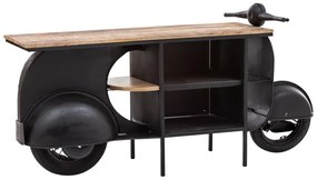 furniture-nabytek.cz - Masívna podumyvadlová skrinka na kolobežku, lakovaná kov/mango, čierna – 177×44×89 cm