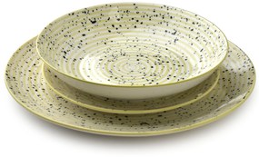 Porcelánová sada 18 ks talířů STRIPES BEIGE béžová