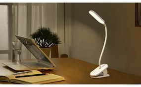Aigostar - LED Stmievateľná nabíjacia stolná lampa s klipom LED/2,5W/5V 1200mAh biela