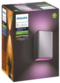Philips 17464/47/P7 - LED RGB Vonkajšie svietidlo Hue RESONATE 2xLED/8W/230V IP44