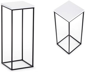 STOJAN NA KVETINÁČ BASICLOFT 60X24X24 CM ČIERNA/BIELA