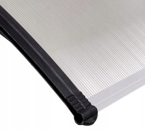 Plastová strieška MAKO DUO 100x200cm - čierna