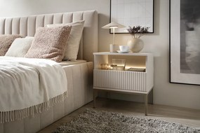 Nočný stolík Sento s LED osvetlením (S54), kašmír