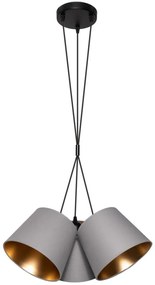 Luster na lanku ZOMA 3xE27/60W/260V šedá/medená