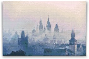 Gario Diamantové maľovanie Ranná Praha Rozmery: 120 x 80 cm, Rámovanie: S vnútorným rámom, Diamanty: Štvorcové