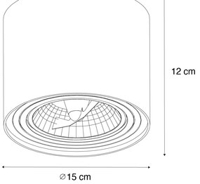 Moderné stropné bodové svetlo biele otočné a naklápateľné AR111 - Rondoo Up