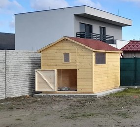 domceknazahradu.sk - Drevený chliev pre zvieratá, farba natur, (2,7 × 2,7 m), R_CHL
