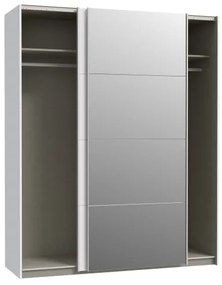 Šatníková skriňa KARO s zrkadlom 170x210 cm biela